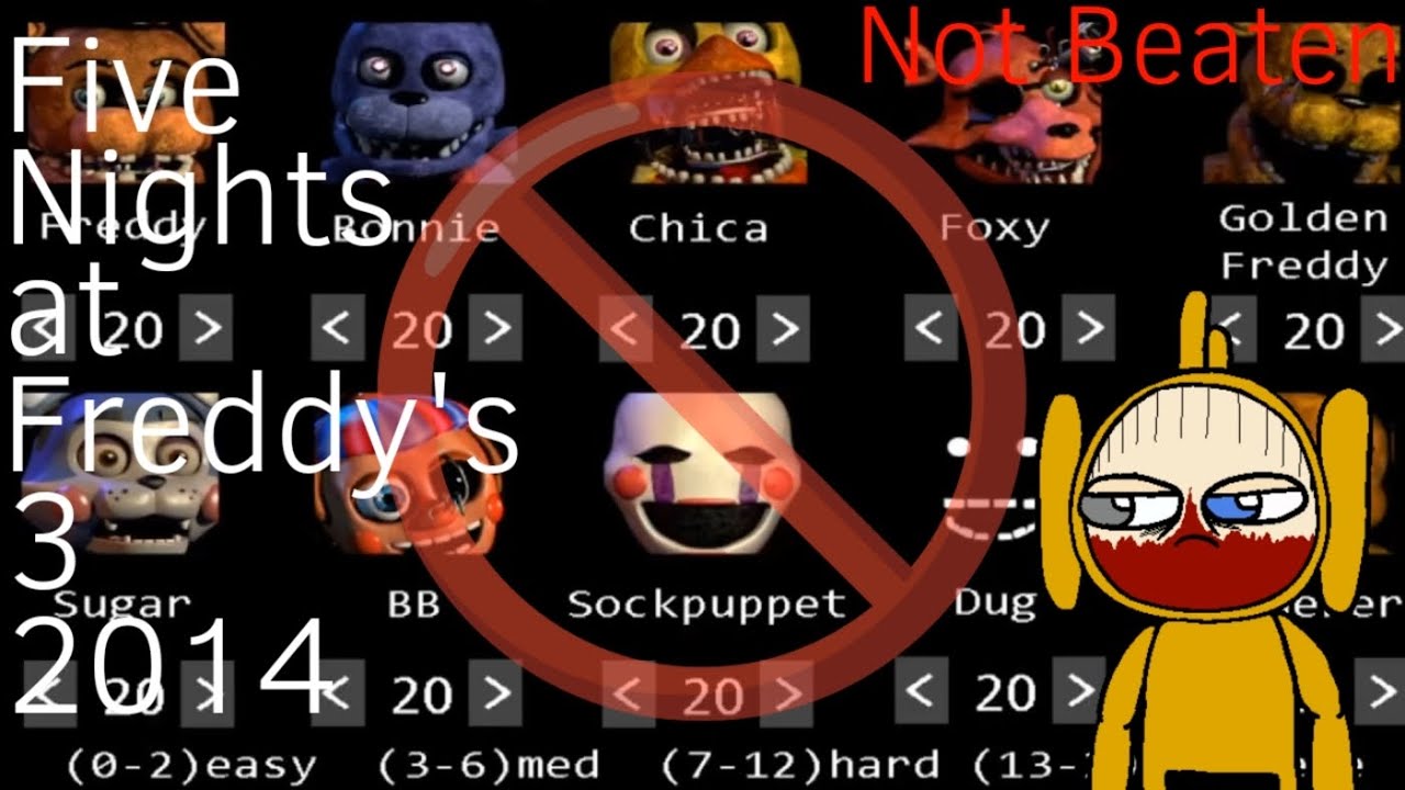 Golden Freddy Max Mode Broke Me, In Five Nights at Freddy's 3 2014 (I couldn't beat it)