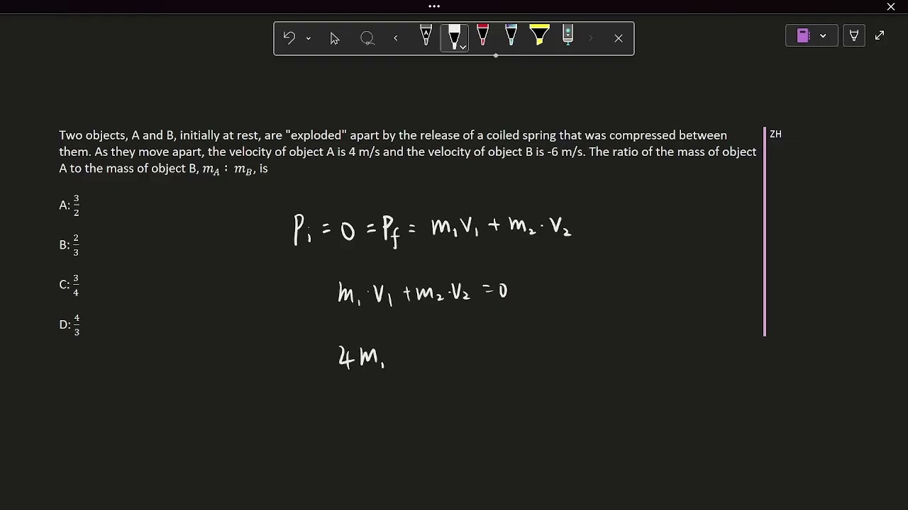 AP Physics 1 Unit 4: Linear Momentum MCQ (Strategies & Tactics) 8