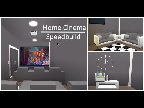 Roblox Welcome To Bloxburg Home Cinema Speedbuild Youtube