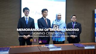 Majlis Penandatanganan MoU antara USM dan Tokyo Electron (Malaysia) Sdn. Bhd.