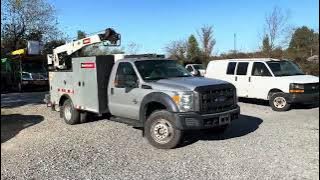 2012 Ford F-550 4X4 S/ SERVICE BODY & CRANE