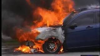 Real Life Car-fire and Explosion-(With Little Person Fireman!)