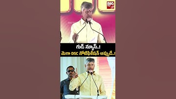 CM Chandrababu Announces Mega DSC Notification | మెగా DSC నోటిఫికేషన్ అప్పుడే | BIG TV
