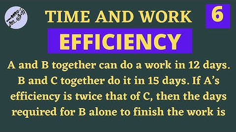 #tnpsc Time and Work | Efficiency | Sum 5 | In Tamil | Nammaoorugoogle