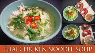 How To Make Thai Chicken Noodle Soup Street Food Style | Thai Noodle Soup | The Cooking Melody|