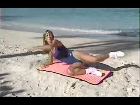 Denise Austin looking good in old leotard workout outfit 022