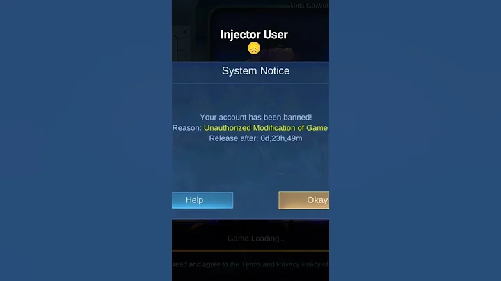 Sad for Injector User😭 #mlbb#UnauthorizedModificationOfGamesModel