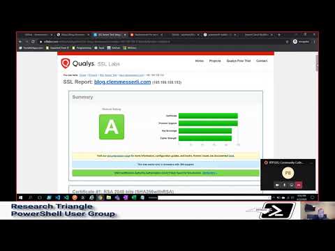 PowerShell Lightning Talk: Automating SSLabs testing using PowerShell with Clem Messerli