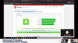 PowerShell Lightning Talk: Automating SSLabs testing using PowerShell with Clem Messerli