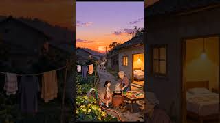 Grandma’s Cooking at Sunset 🥢💛 | Heartwarming Japan Countryside Vibes #trending #shorts #shortsfeed