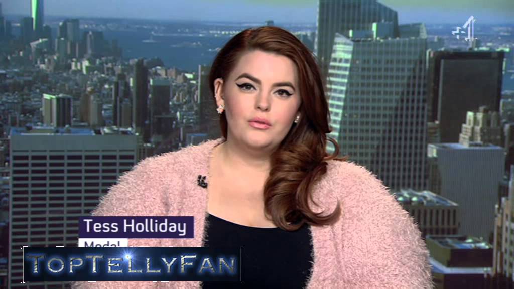 Tess Holiday - plus-size models (Channel 4 News, 4.2.15)