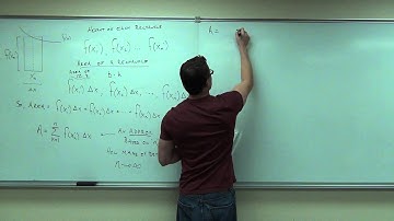 Calculus 1 Lecture 4.3:  Area Under a Curve, Limit Approach, Riemann Sums