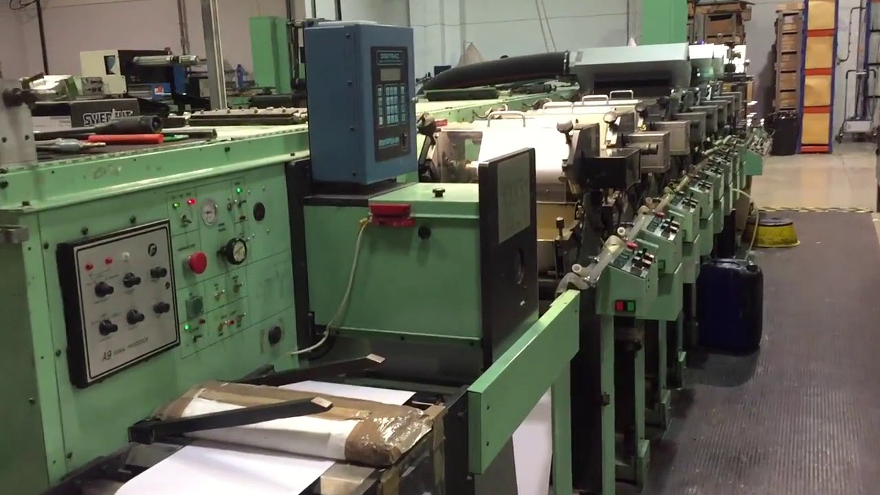 ROTOPRESS 4002 Label printing machine - YouTube
