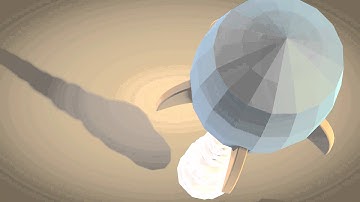 low poly rocket launch