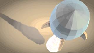 low poly rocket launch