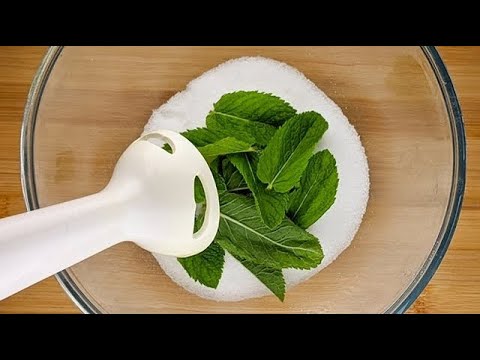 Mixer le sucre avec la menthe ! Ma famille est choque du rsultat ! Dessert incroyable ! Asmr food