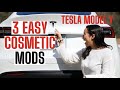 3 EASY COSMETIC MODS for 2021 Tesla Model Y - Sport pedals, plasti dipping emblem, debadging frunk