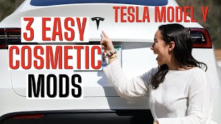 3 EASY COSMETIC MODS for 2021 Tesla Model Y - Sport pedals, plasti dipping emblem, debadging frunk screenshot 3