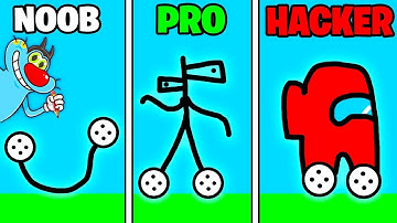 NOOB vs PRO vs HACKER | In Car Drawing Game | With Oggy And Jack | Rock Indian Gamer |
