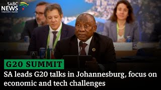 SA leads G20 talks in Johannesburg, focus on economic and tech challenges