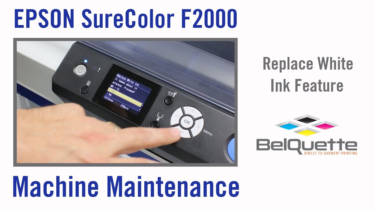 EPSON - Machine Maintenance: Replace White Ink Feature