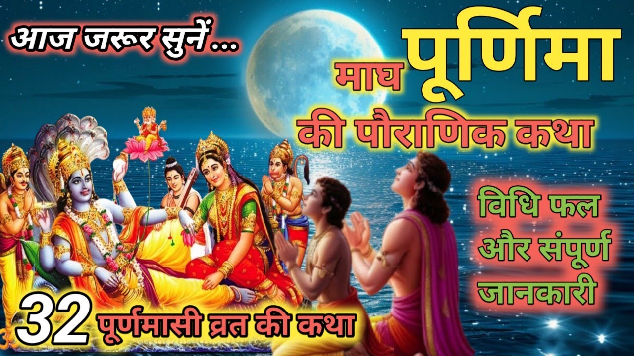 Magh Purnima Vrat Katha | 32 Purnima vrat Ki Kahani | माघ पूर्णिमा व्रत कथा | Purnima ki Katha |   