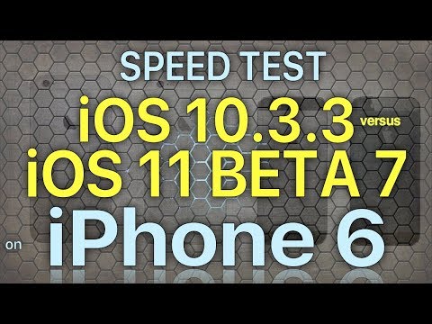 iPhone 6 Speed Test iOS 10.3.3 vs iOS 11 Beta 7 / Public Beta 6 Build 15A5362a
