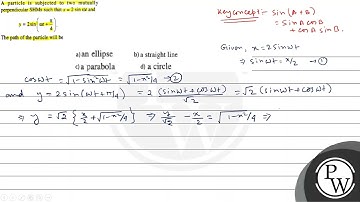 A particle is subjected to two mutually perpendicular SHMs such tha...