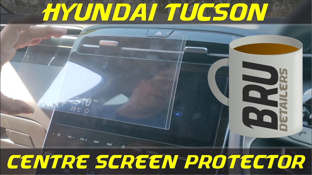 Screen Protector Fitting to a 2022 / NX4 / 4th Gen Hyundai Tucson Centre Console Infotainment Screen