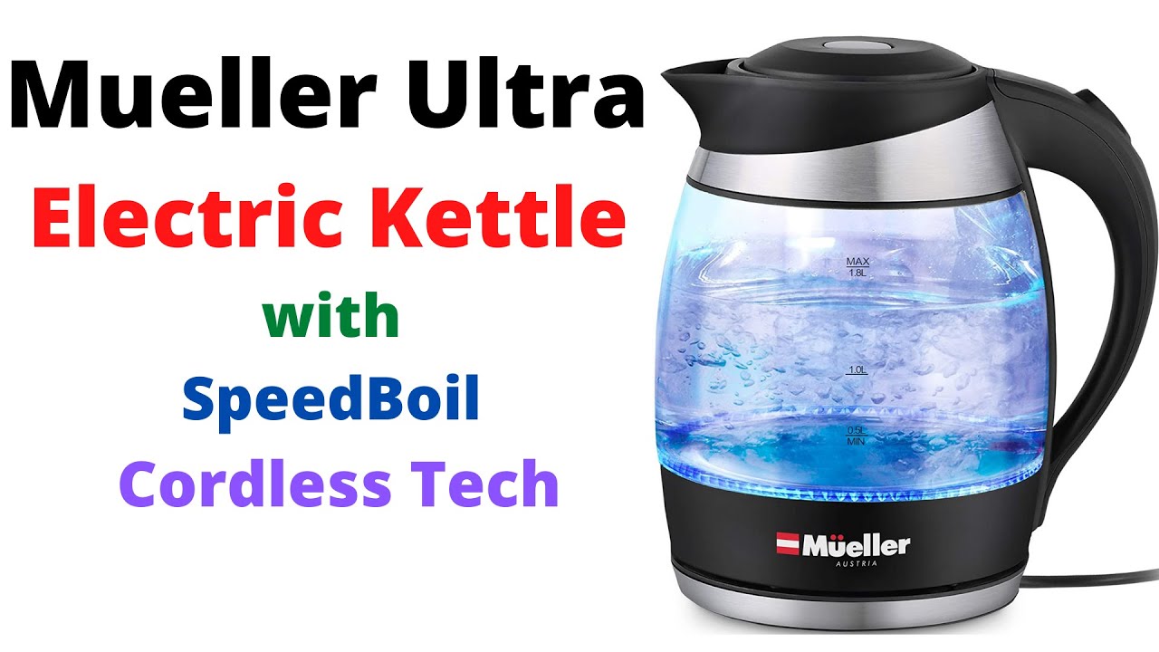 Mueller Austria Electric Kettle, 1.8L, Black