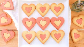 Biscuits coeur bicolore Recette Saint Valentin