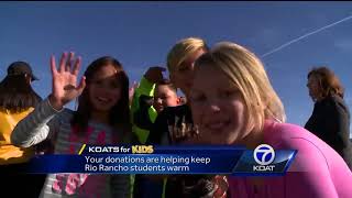 Rio Rancho students ecstatic to receive donated coats