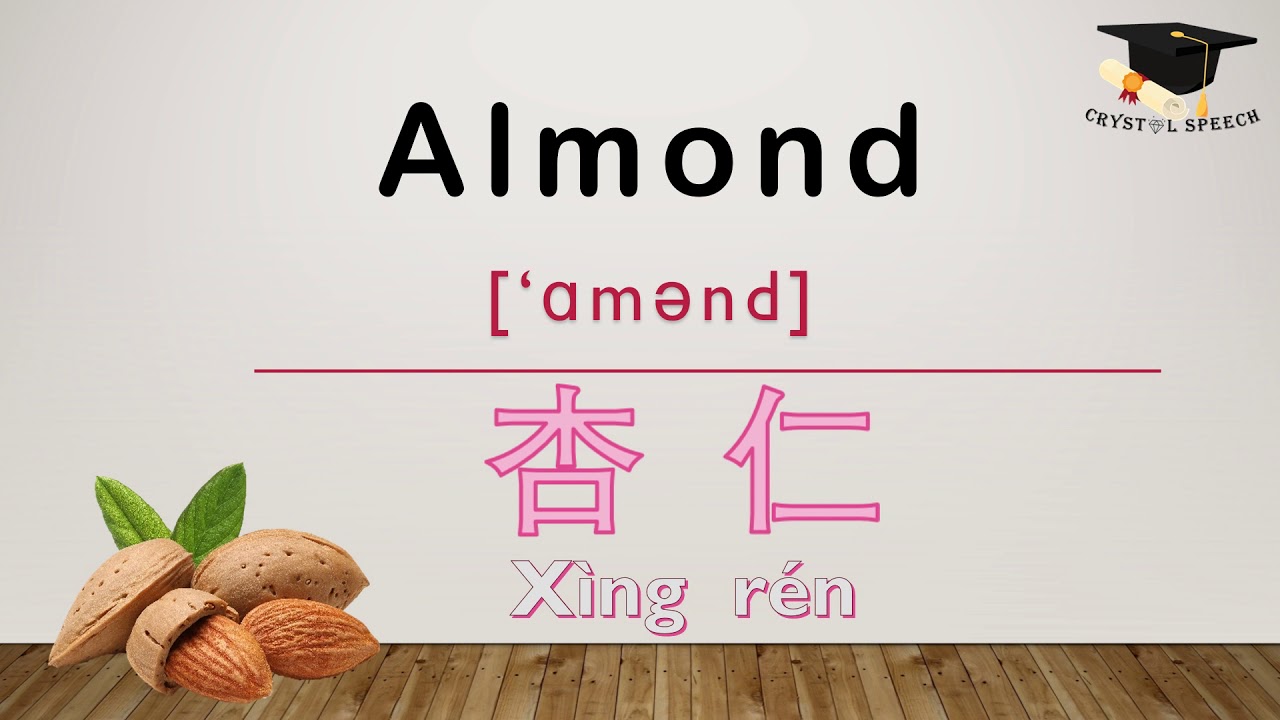 {水果英文} Almond 杏仁 【Types of fruits Chinese Pinyin 】 - YouTube