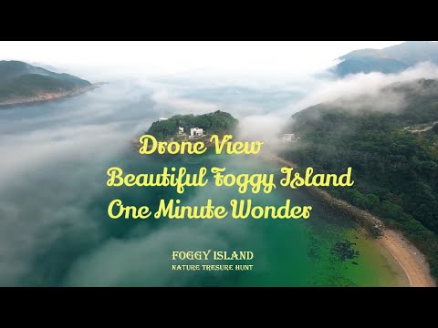 Beautiful Foggy Island | Drone View | Whatsapp status | One Minute Wonder | Nature Treasure Hunt
