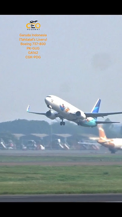Pesawat Unik Garuda Indonesia Motif Kartun Tahilalat's Livery Jakarta-Padang ✈️ #shorts #trending