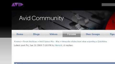 How-To Burn In A Timecode Window On My Avid Video Export