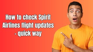 How to check Spirit Airlines flight updates - quick way