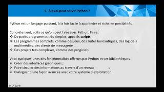 INITIATION A LA PROGRAMMATION EN PYTHON (SÉANCE 1) : Introduction et principaux mécanismes de Python