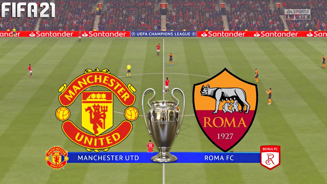 Fifa 21 Manchester United Vs Roma Uefa Champions League Full Gameplay Youtube