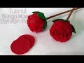 Cara Mudah Membuat Bunga Mawar Dari Kain Flanel || How to make a felt rose