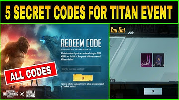 NEW 5 REDEEM CODE PUBG MOBILE 🔥 TITANS LAST STAND NEW EVENT PUBG MOBILE 🔥 PUBG REDEEM CODES TODAY