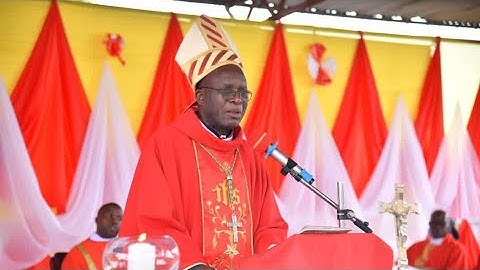Homily by Bishop Christopher Kakooza - pilgrimage at bulimu , Birth place of St Ponsiano Ngondwe