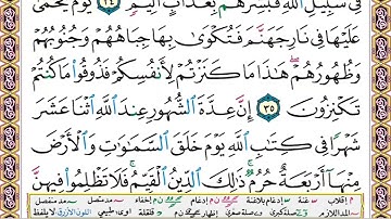 سعد الغامدي سورة التوبة مكتوبة