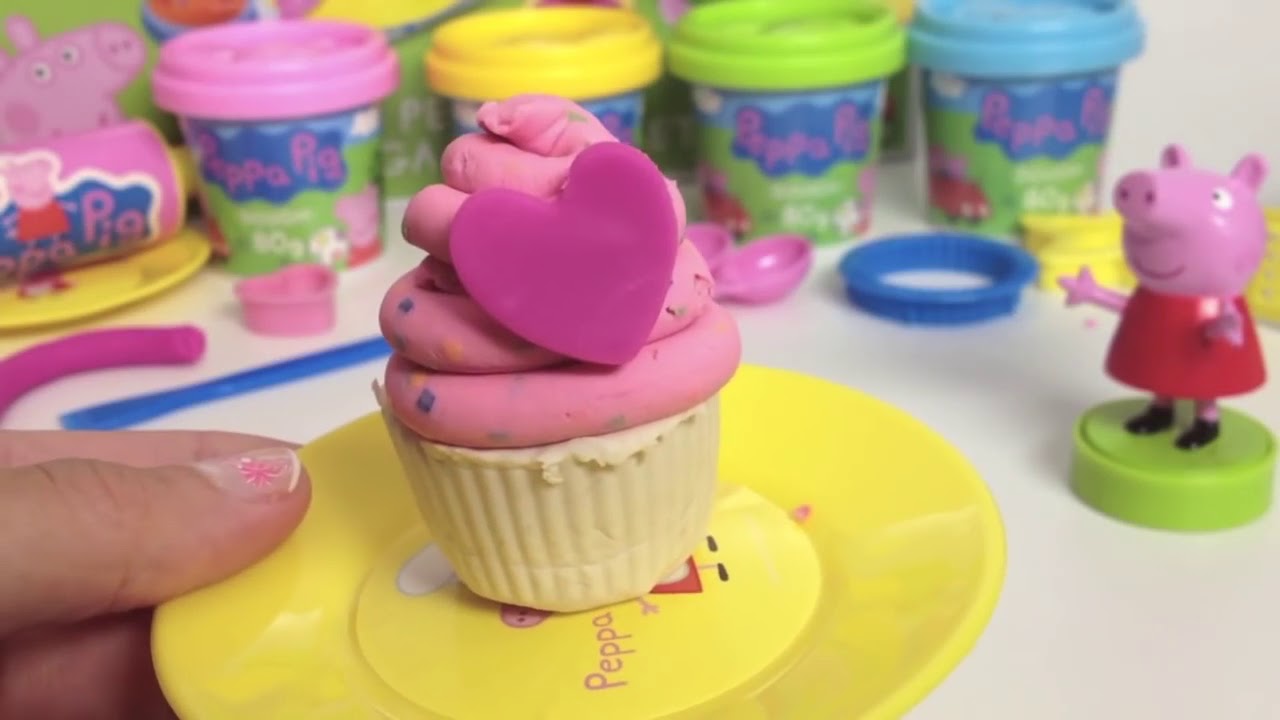 Peppa Pig Doug Set Play Doh Sweet Creations with Peppa Pig Toys Playdough Videos