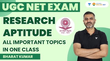 Research Aptitude | All Important Topics in One Class | UGC NET Exam | Bharat Kumar