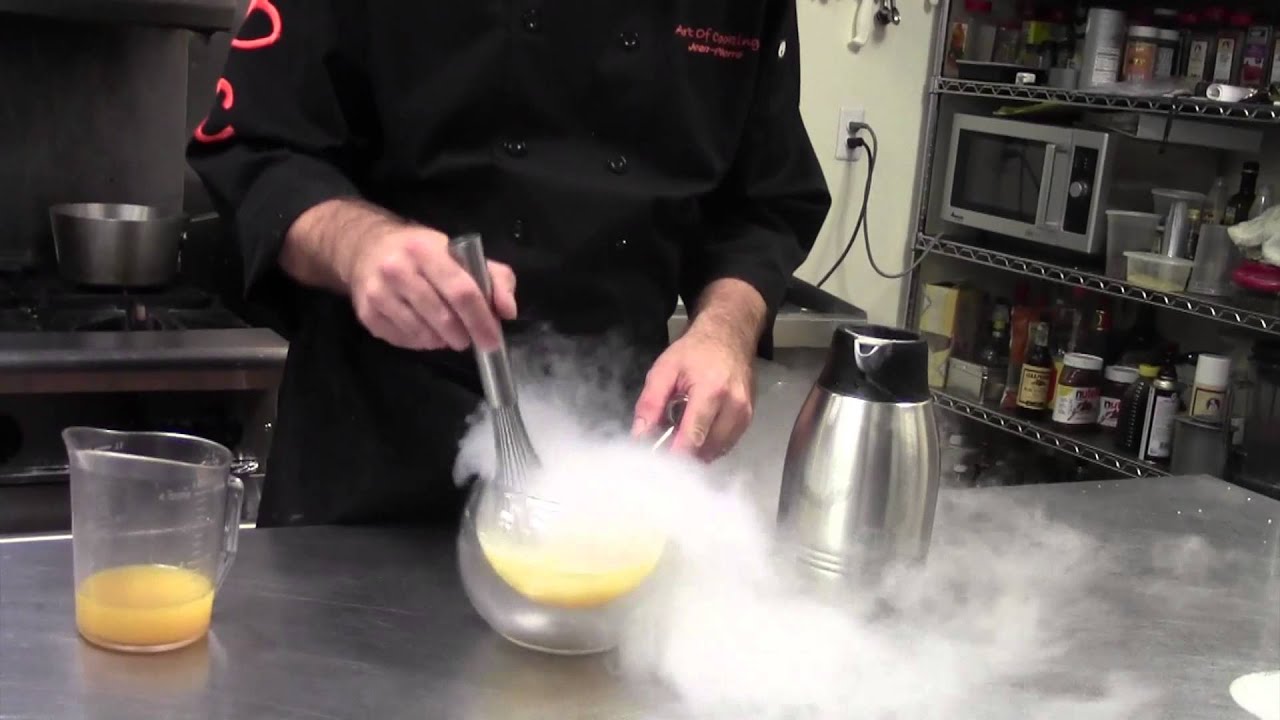 Molecular Gastronomy Liquid Nitrogen Citrus Sorbet Recipe by AOC best