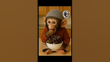 🍇Monkey Eating Grapes😍| CuteMonkey Funny Smile#😜shorts