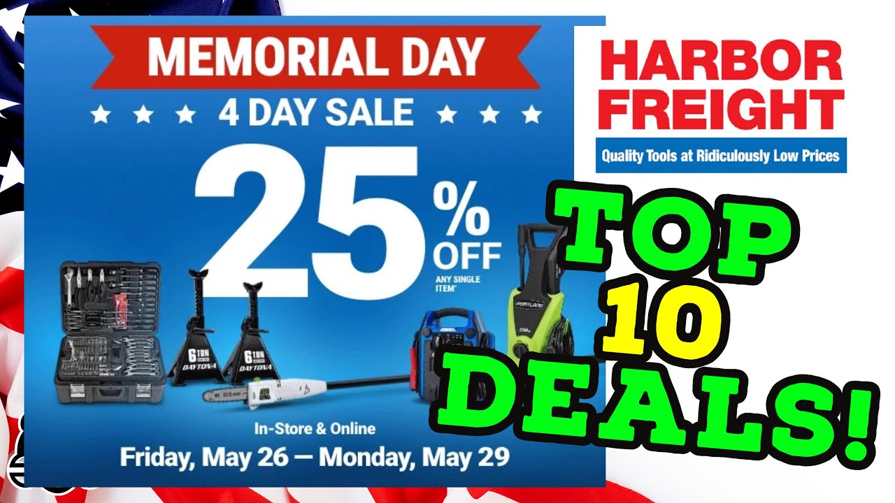 25% Off Harbor Freight Memorial Day Sale! 