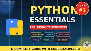 Python Essentials Tutorial for Beginners | Variables, Loops, Functions & More