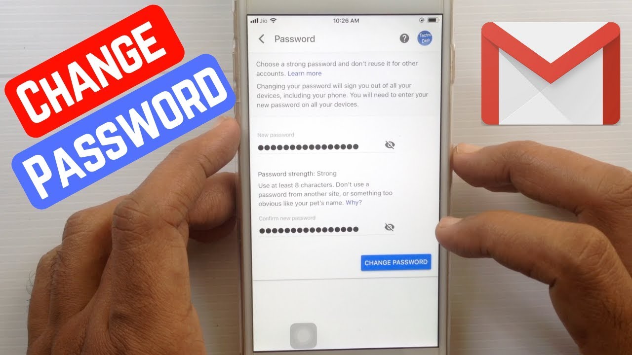 How To Change Gmail Password On Iphone Youtube